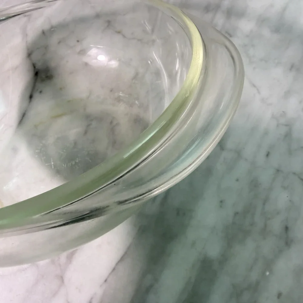 Vintage PYREX #022 Clear Glass 1 Quart Casserole Bowl With Pyrex Lid 682-C -USA